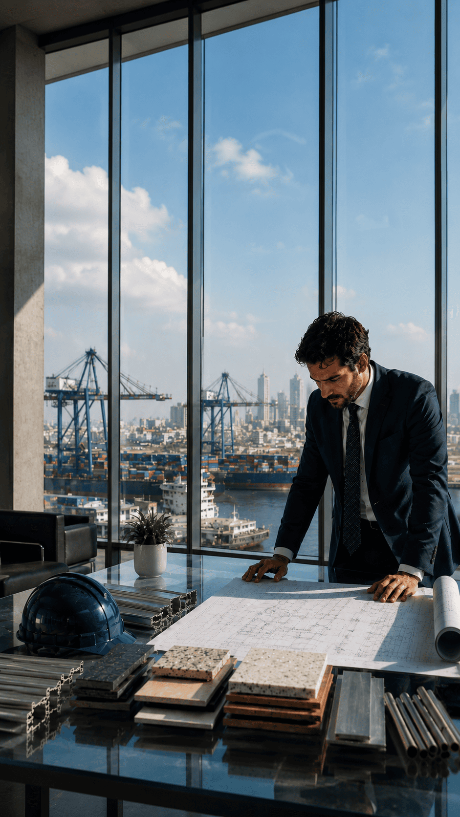 Global sourcing and shipping logistics cargo terminal representing Westmark solutions